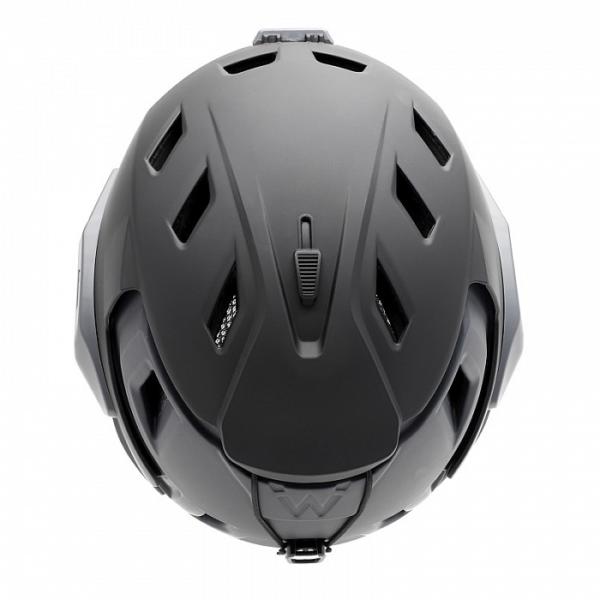 black-ski-helmet-top-view